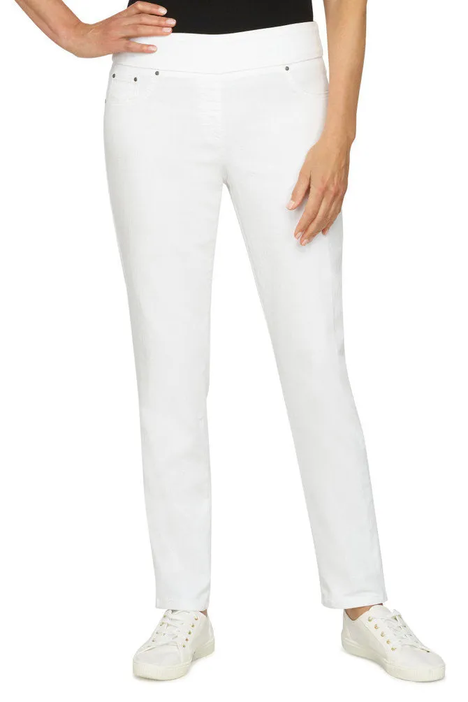 036- Ruby Road White Denim Ankle Pant