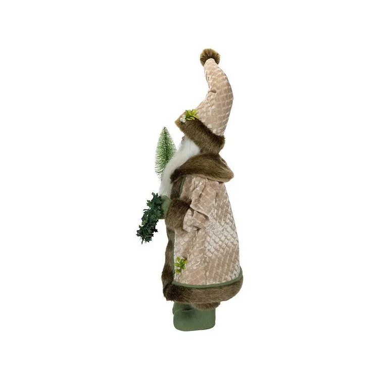 18" Sage and Neutral Santa Tabletop Decoration