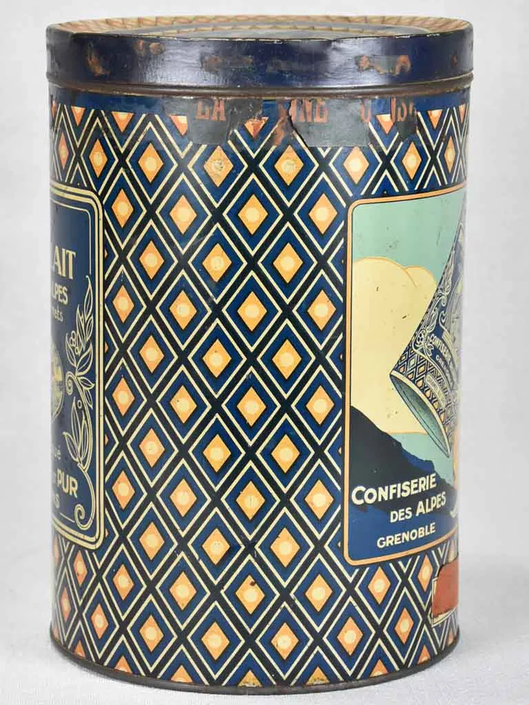 1930s French candy tin 10¾"