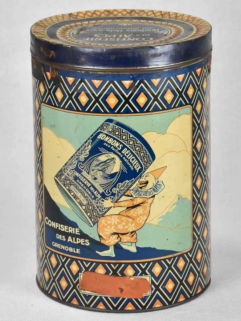 1930s French candy tin 10¾"