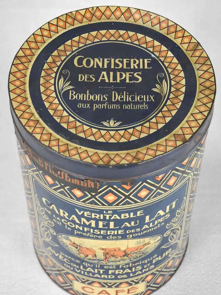 1930s French candy tin 10¾"