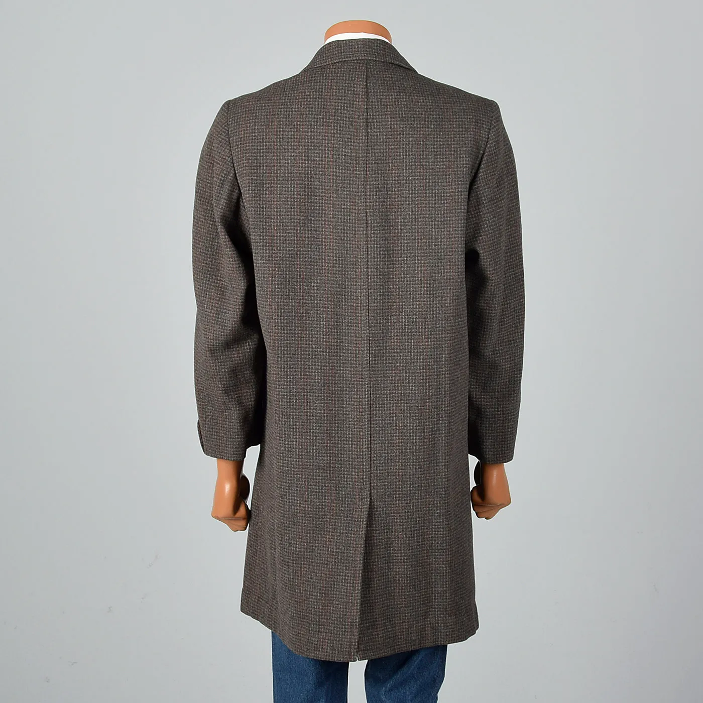 1950s St Clement Wool Coat Brown Plaid