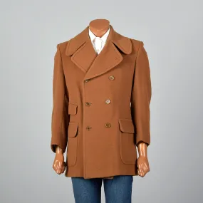 1970s Brown Camel Hair and Wool Coat