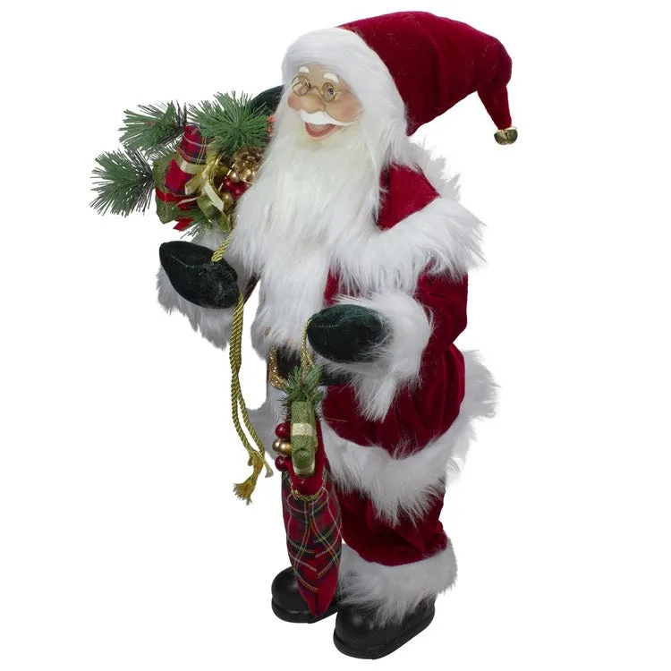 2' Standing Santa Christmas Figurine with Presents