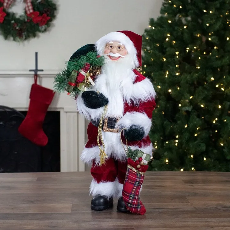 2' Standing Santa Christmas Figurine with Presents