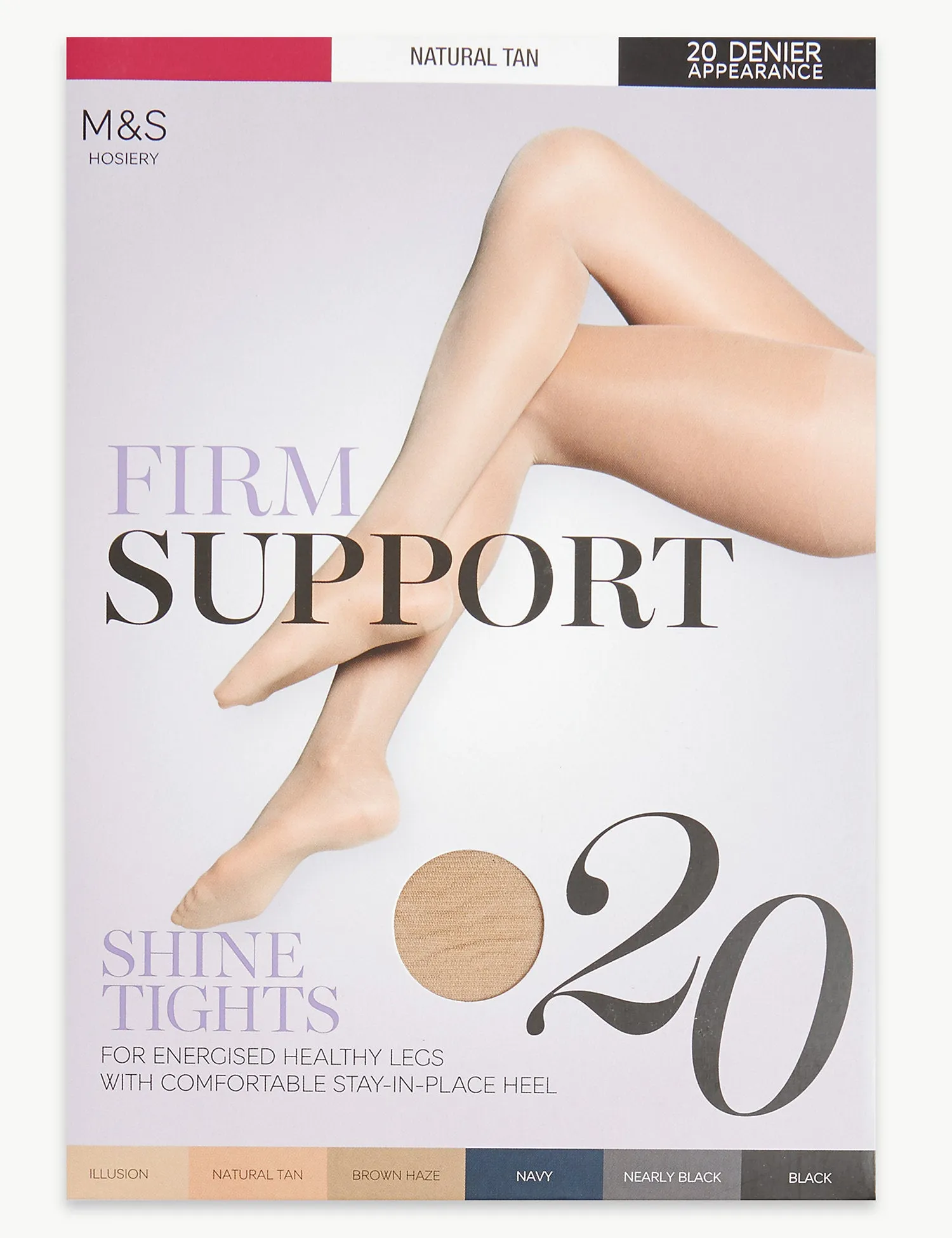 20 Denier Firm Support Tights