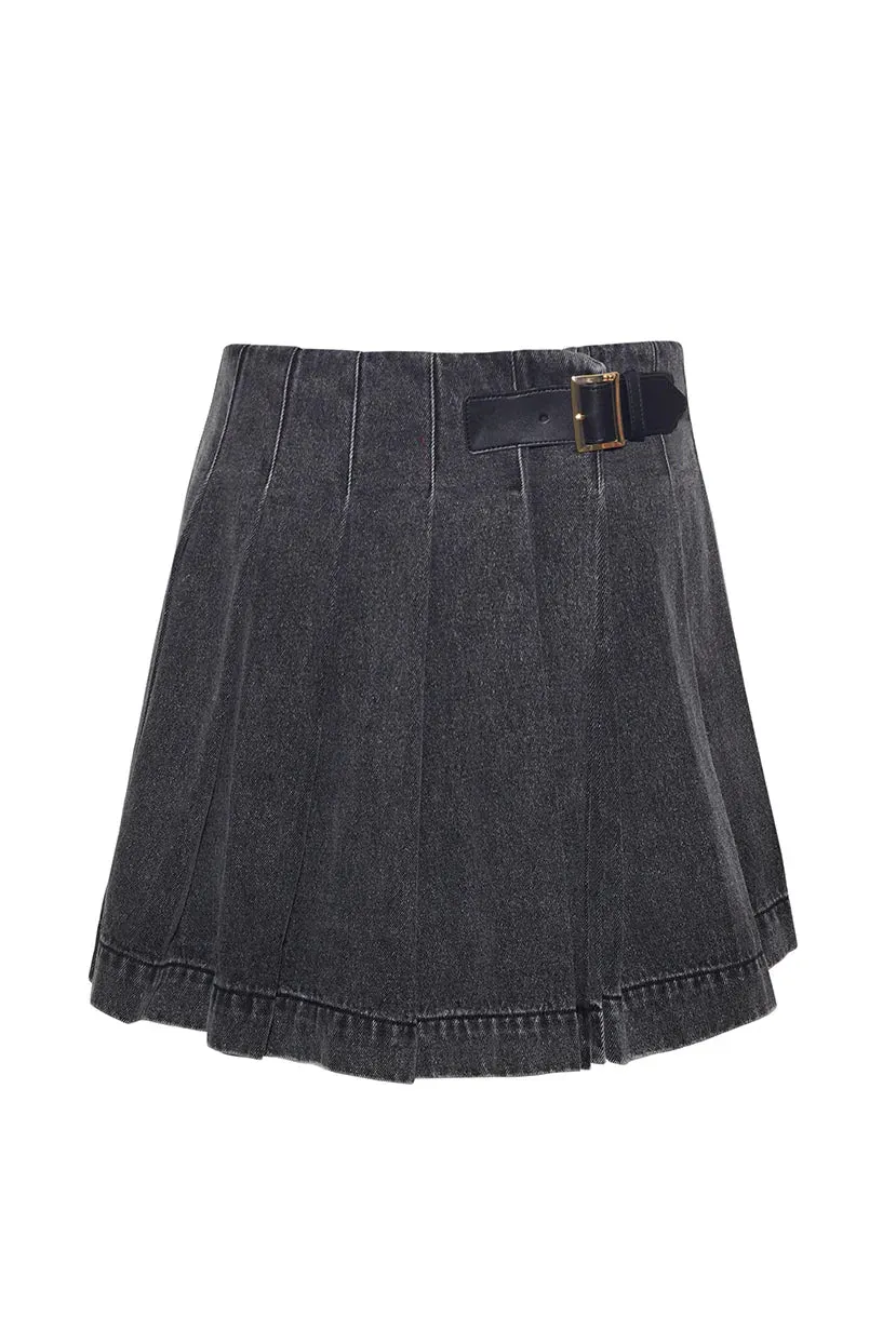 2014D Abbey denim wrap skirt