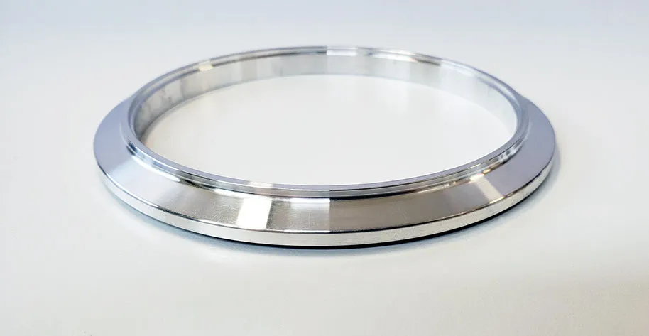 4.000" V-Band "Female" Flange (0.375" Overall Thickness) 6061 Aluminum