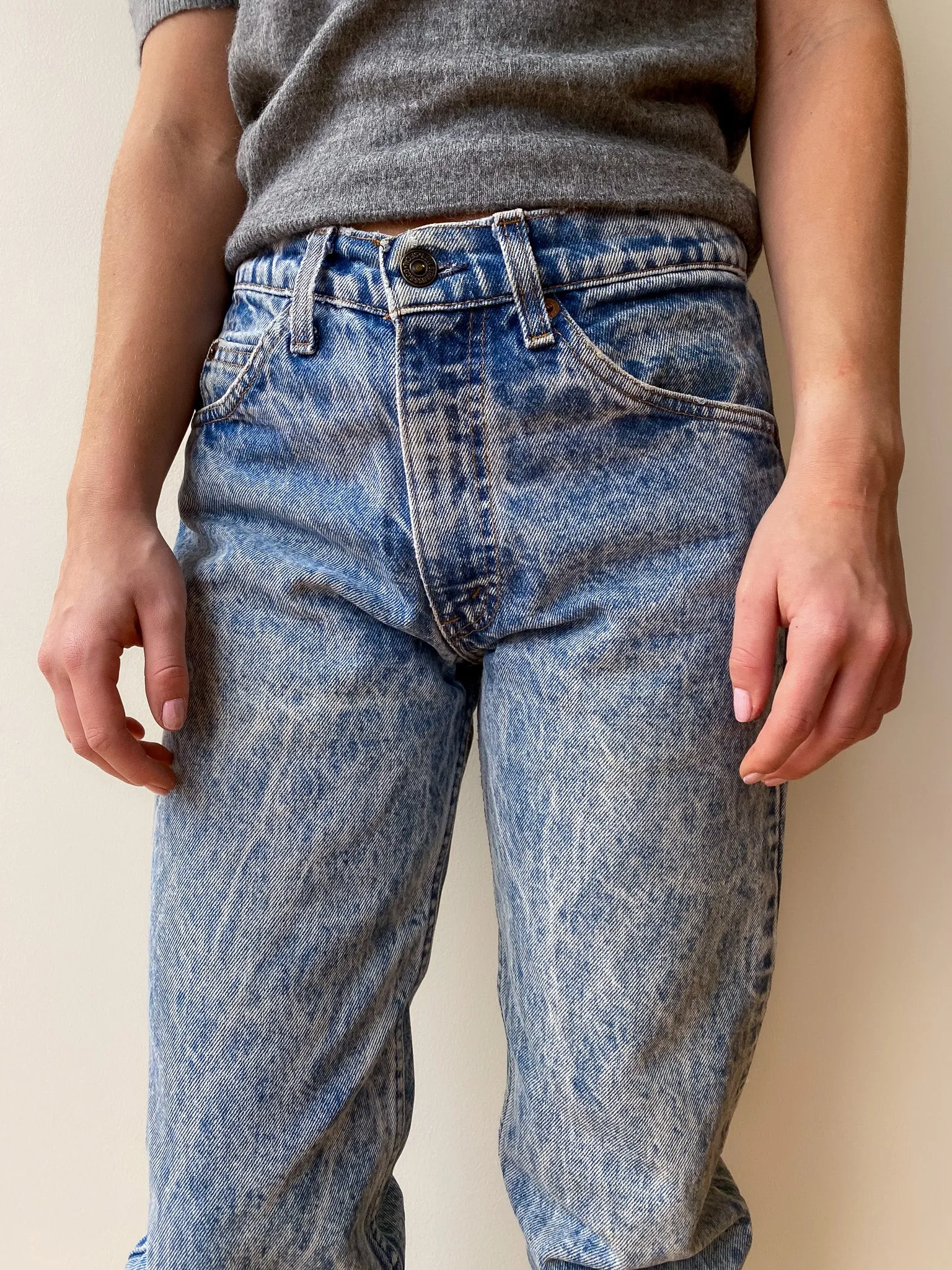 80's Levi’s 505 Orange Tab Acid Wash Jeans—[28x33]