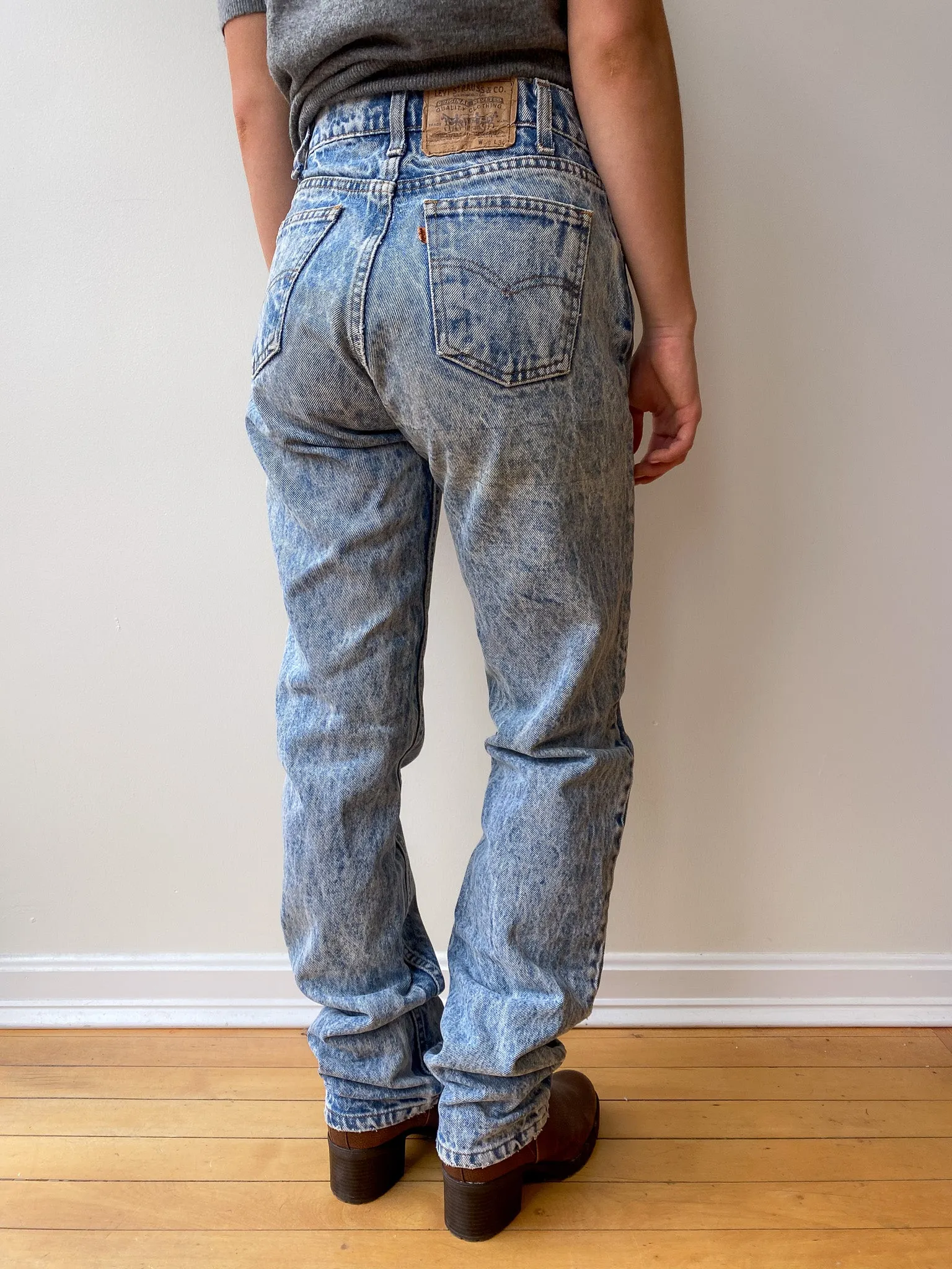 80's Levi’s 505 Orange Tab Acid Wash Jeans—[28x33]