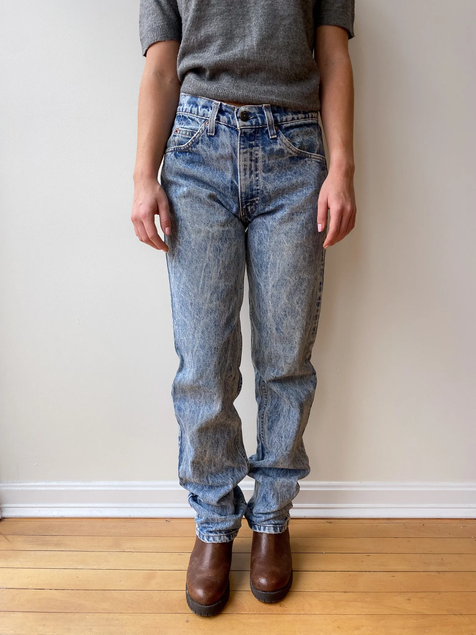 80's Levi’s 505 Orange Tab Acid Wash Jeans—[28x33]