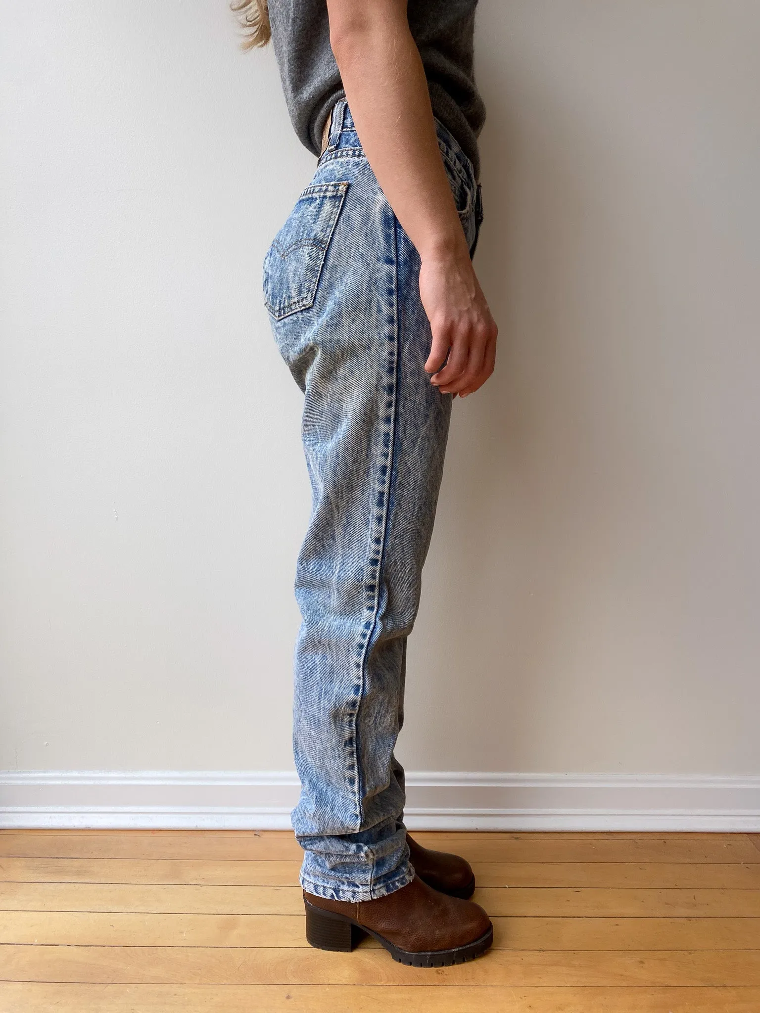 80's Levi’s 505 Orange Tab Acid Wash Jeans—[28x33]