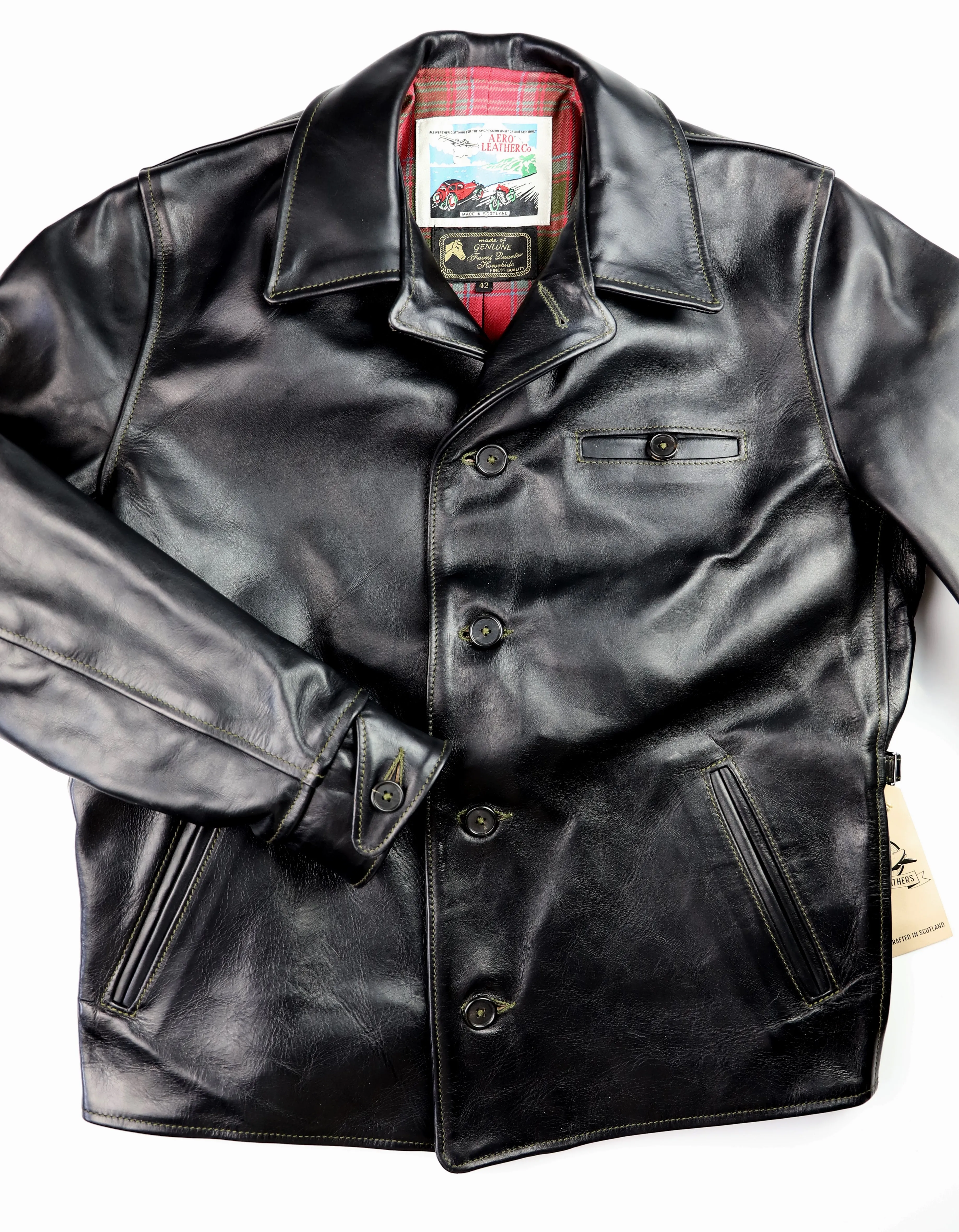 Aero Maxwell, size 42, Black CXL Horsehide