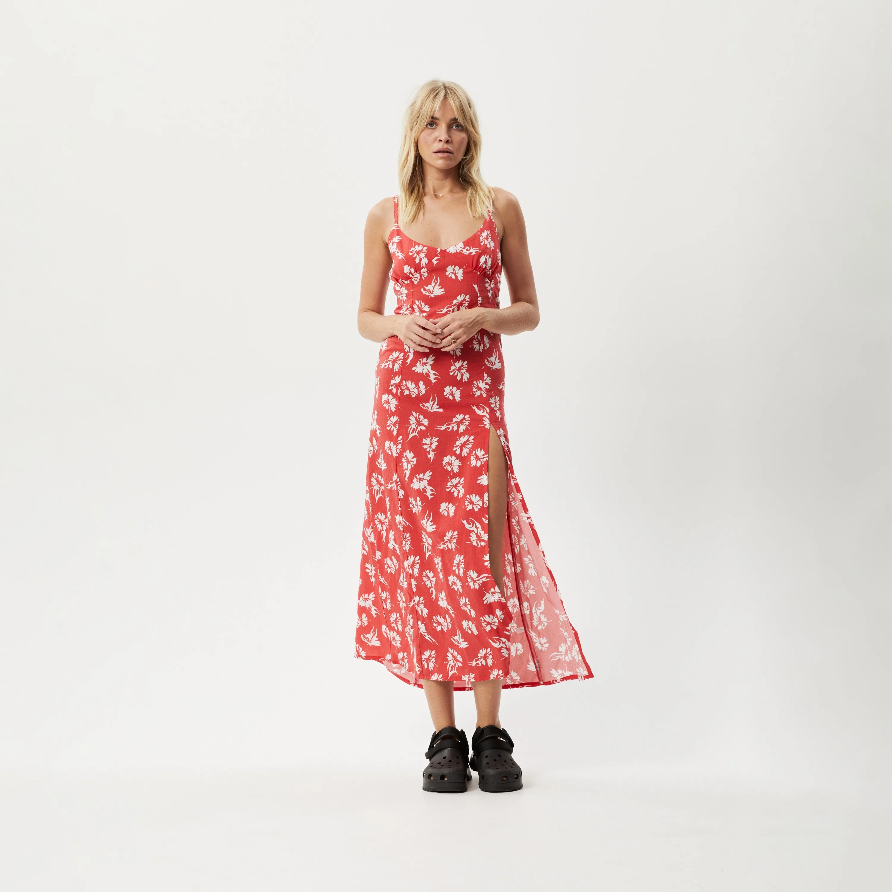 AFENDS Womens Hibiscus - Maxi Dress - Hibiscus