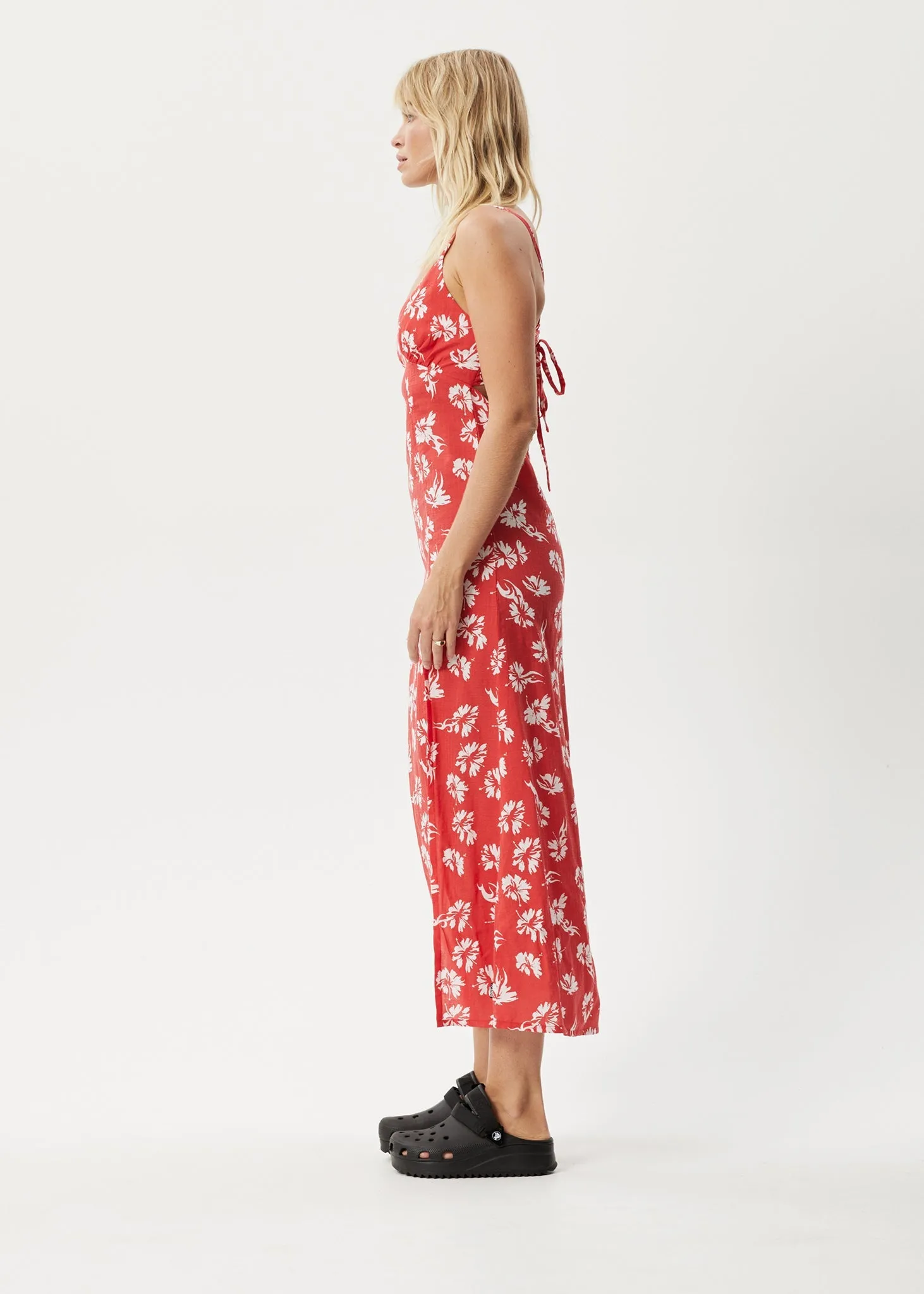 AFENDS Womens Hibiscus - Maxi Dress - Hibiscus