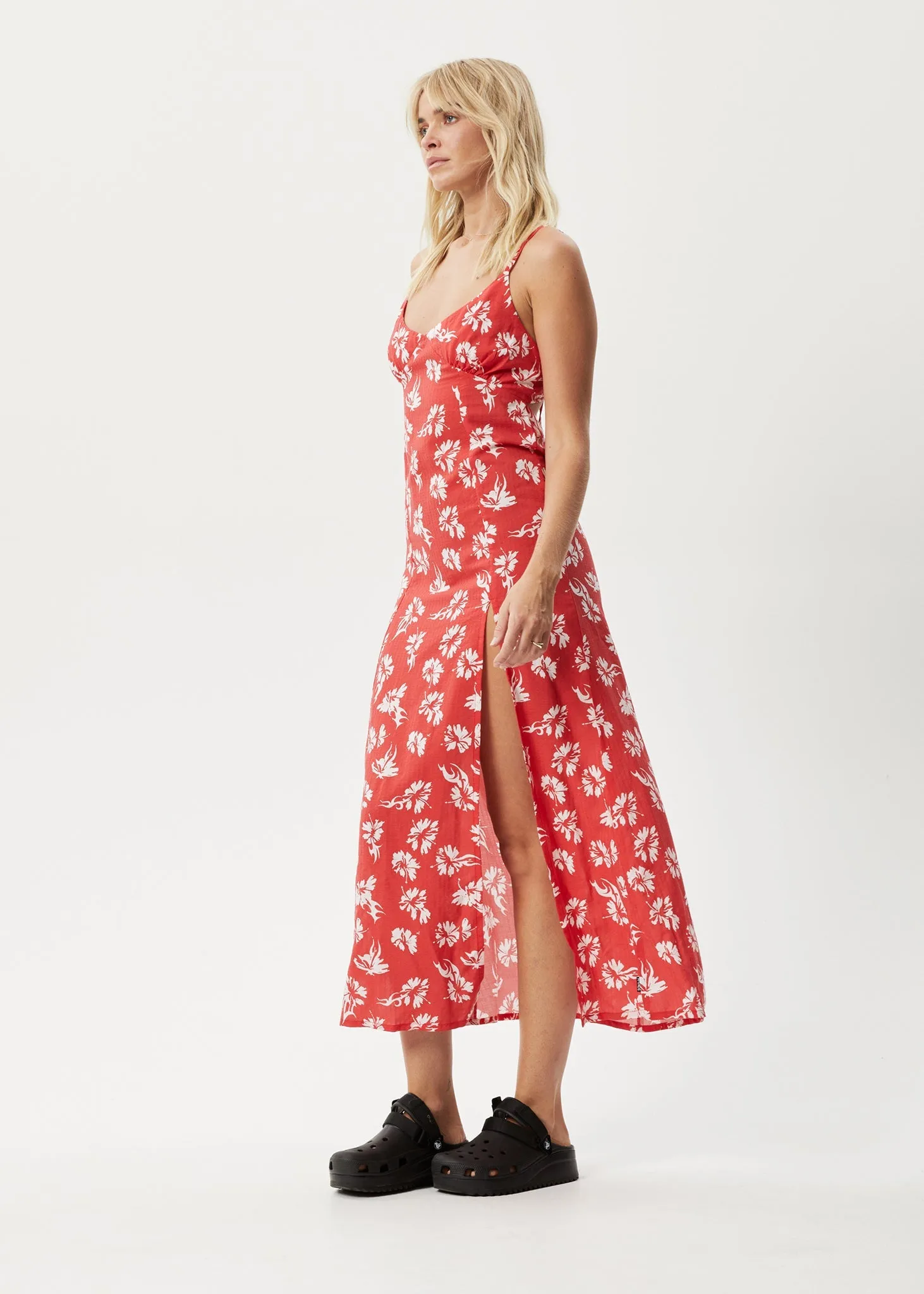 AFENDS Womens Hibiscus - Maxi Dress - Hibiscus