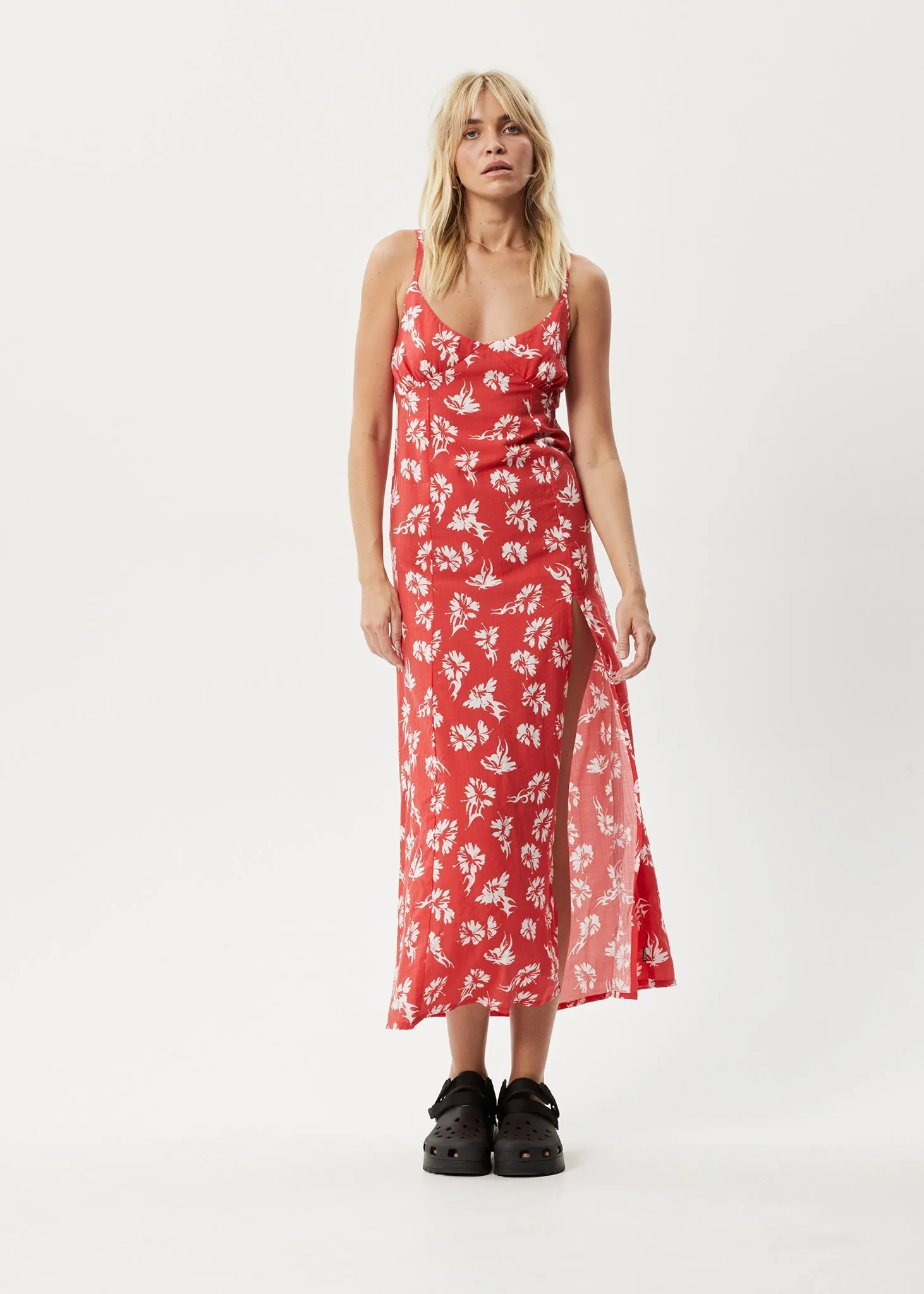 AFENDS Womens Hibiscus - Maxi Dress - Hibiscus