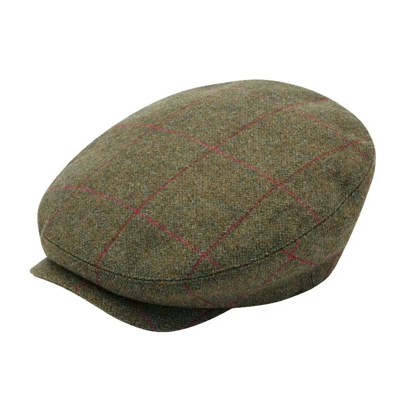 Alan Paine Combrook Mens Waterproof Balmoral Tweed Cap - Sage