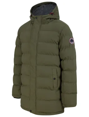 Alvar Quilted Puffer Jacket with Hood in Grape Leaf - Tokyo Laundry Active Tech