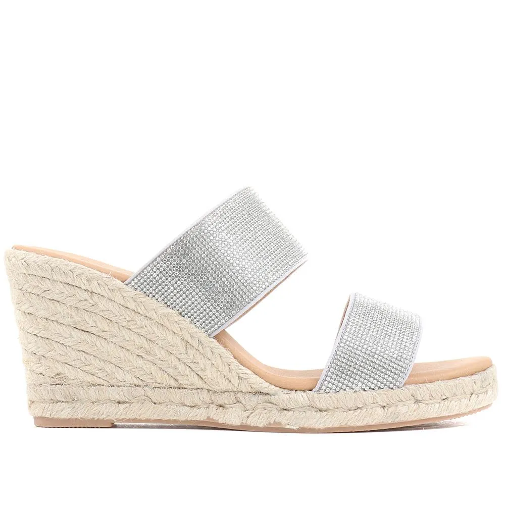 Amabelle Wedge Mule Sandals - AMABELLE / 322 052