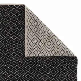 Amini Wool Rug [Black/Off-white]