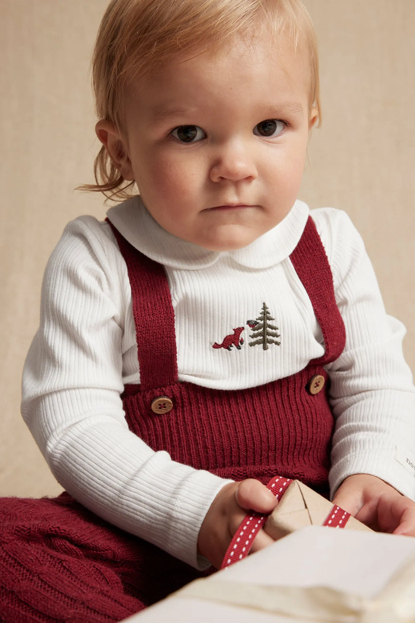 Baby white embroidered bodysuit