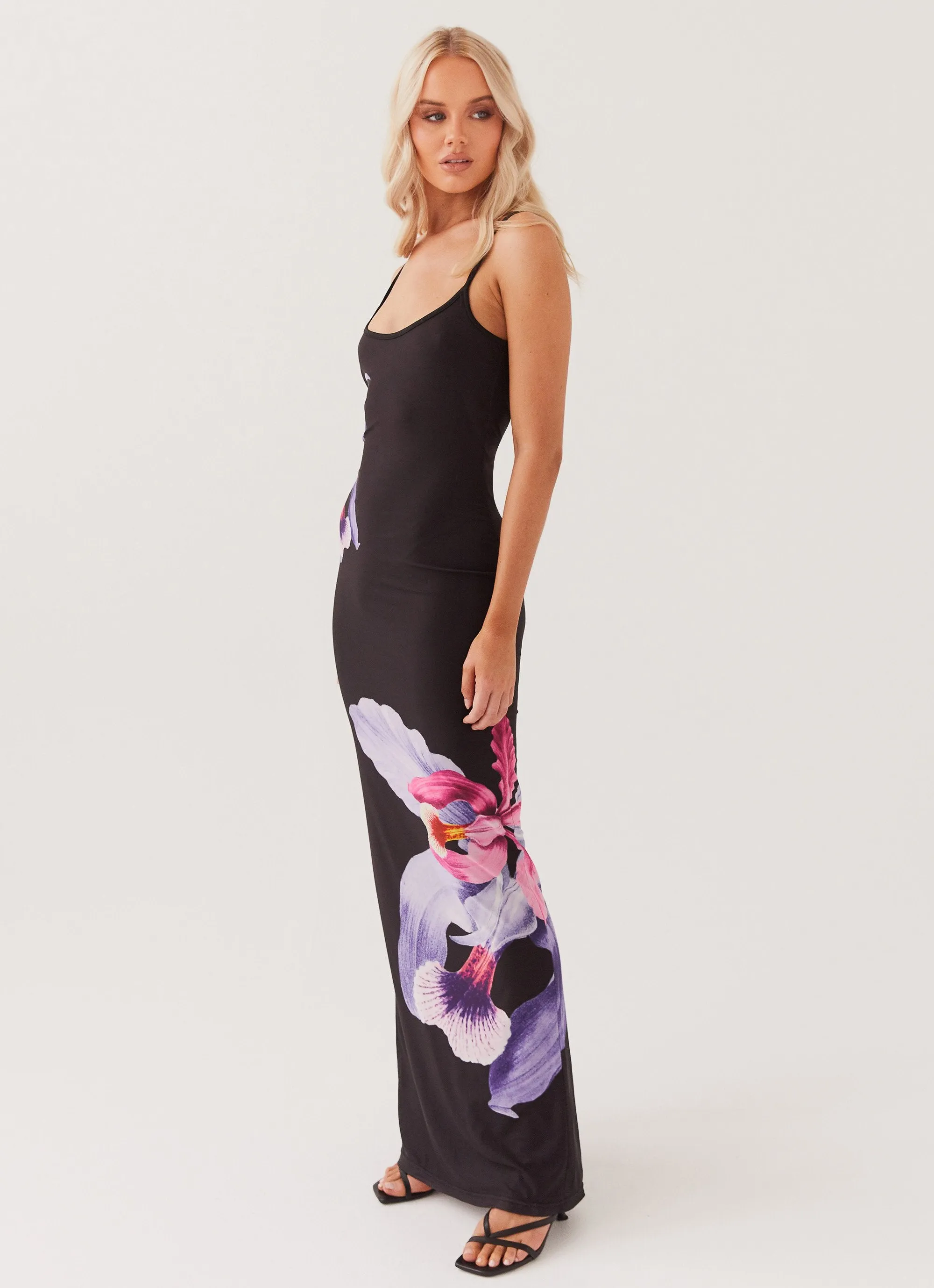 Bad News Mesh Maxi Dress - Black Tulip