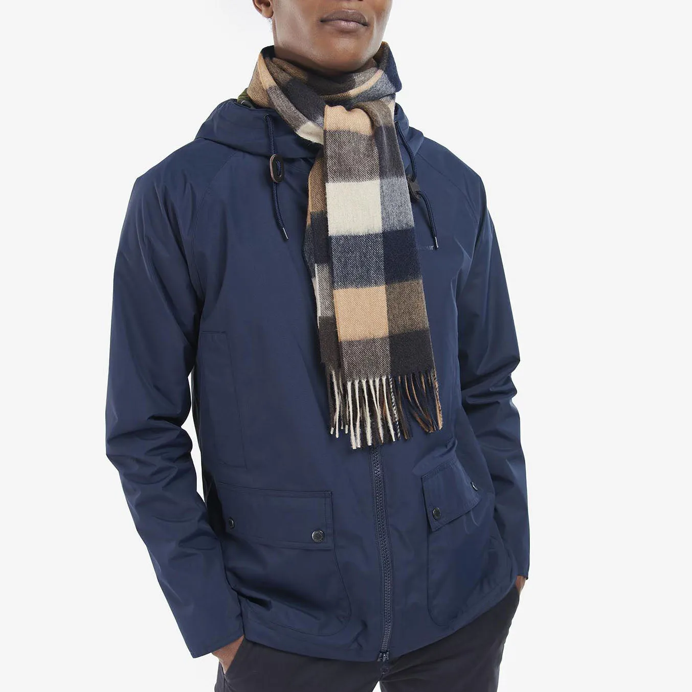 Barbour Large Tattersall Scarf in Autumn Dress