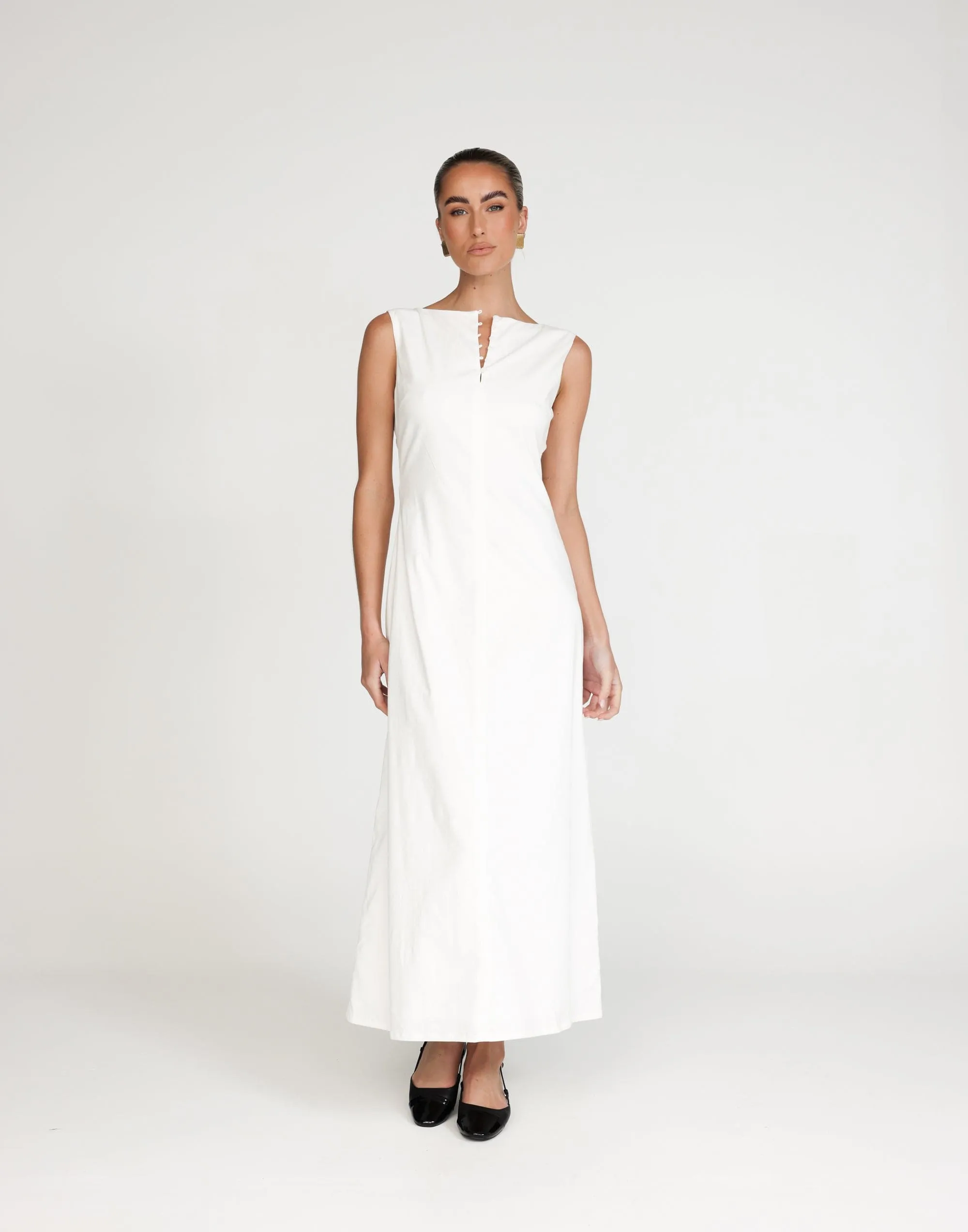 Basira Maxi Dress (White)