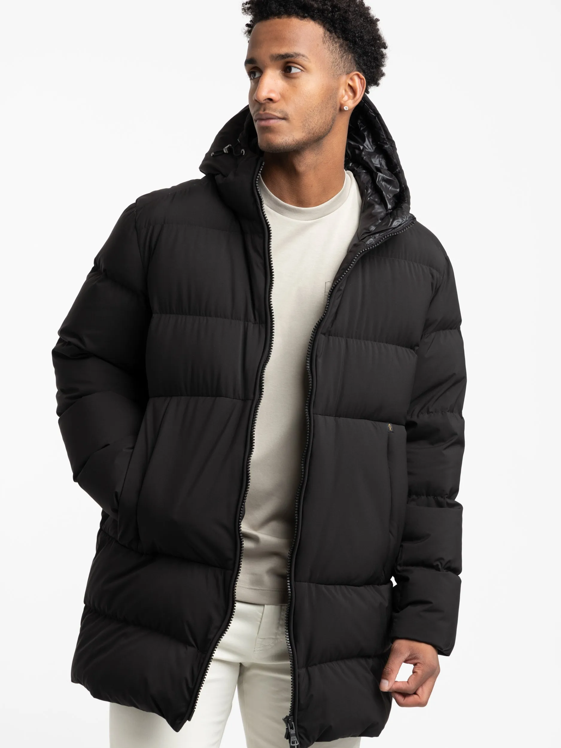 Black Typhoon Platinum Ultra Light Down Coat