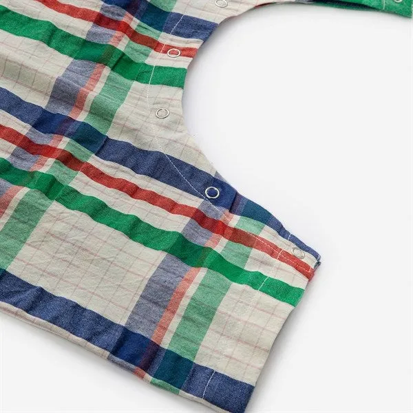 Bobo Choses Baby Madras Checks Woven Overall Short Sleeve Multicolor