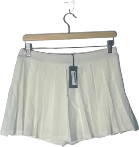 Boohoo White Tennis Pleated Skort UK 10