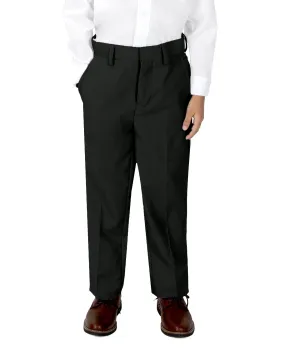 Boys' Black Flat Front Dress Pants