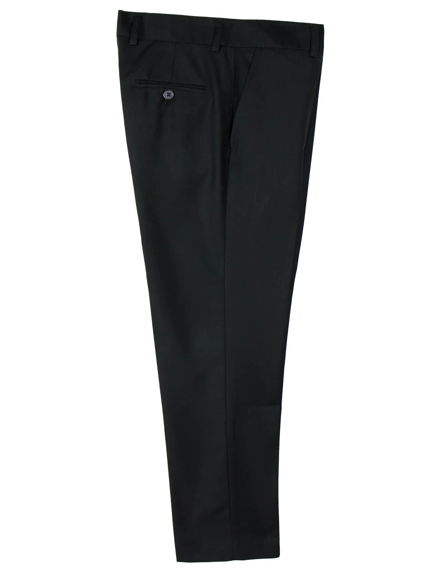 Boys' Black Flat Front Dress Pants