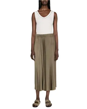 Brunello Cucinelli Women's Pleated Skirt In Oliva Hunter Green