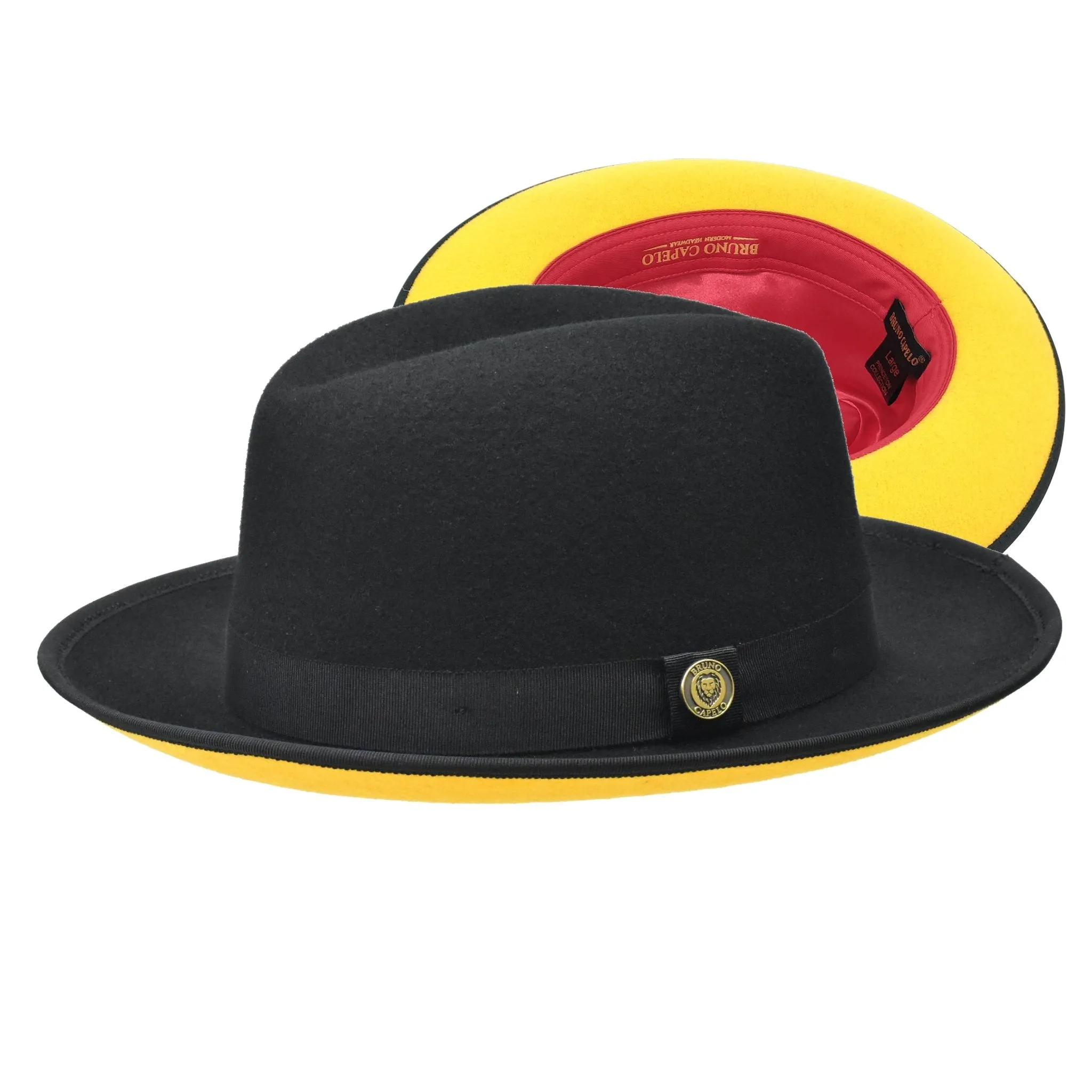 Bruno Capelo Princeton Gold Bottom Center Dent Wool Fedora