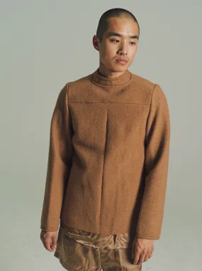 Camel Wool Long Sleeve Walker Top