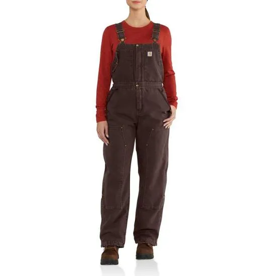 Carhartt - 102743-F/S - Women's Weathered Duck Wildwood Bib Overalls - Quilt Lined - Factory Seconds