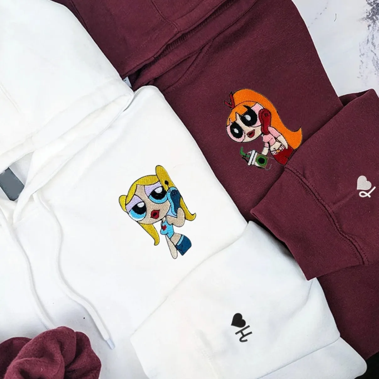 Cartoon Character Custom Hoodies - Personalized Anniversary Gifts For Couples