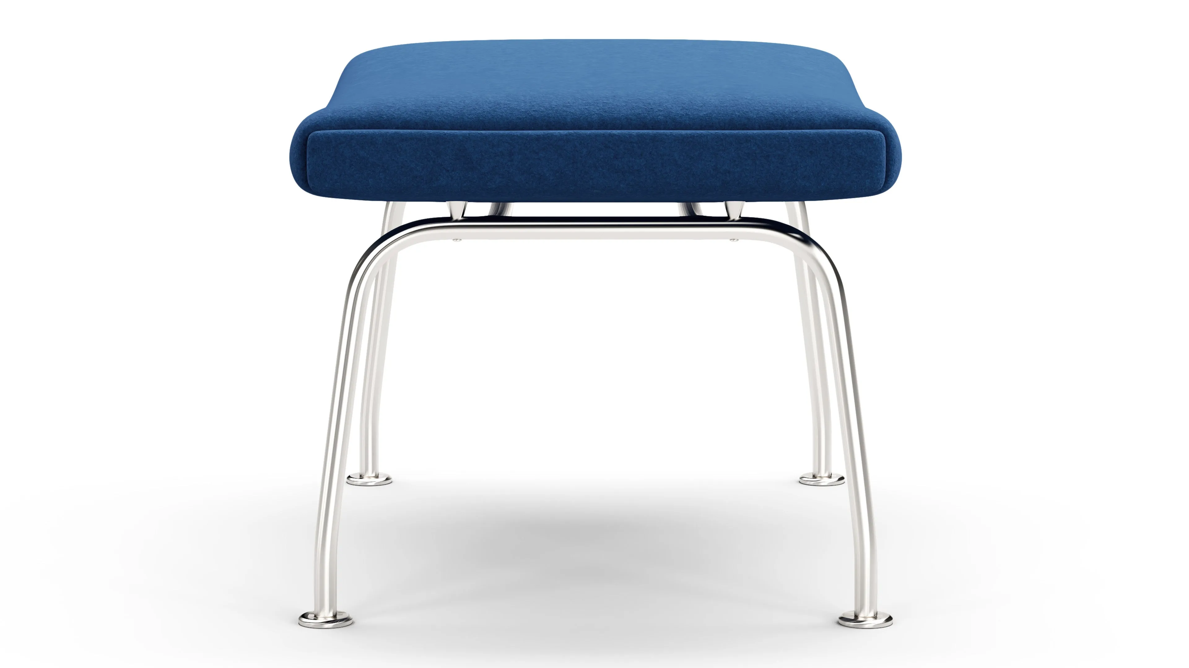 CH468 Oculus - CH468 Oculus Ottoman, Indigo Blue Wool