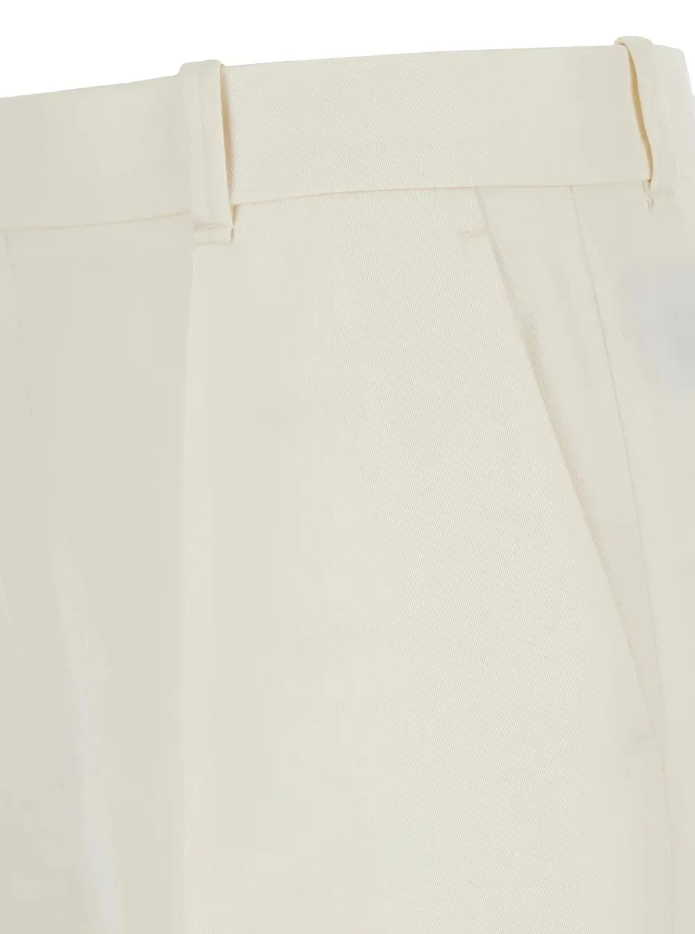 CHLOÉ Eden White Straight Leg Luxe Trousers