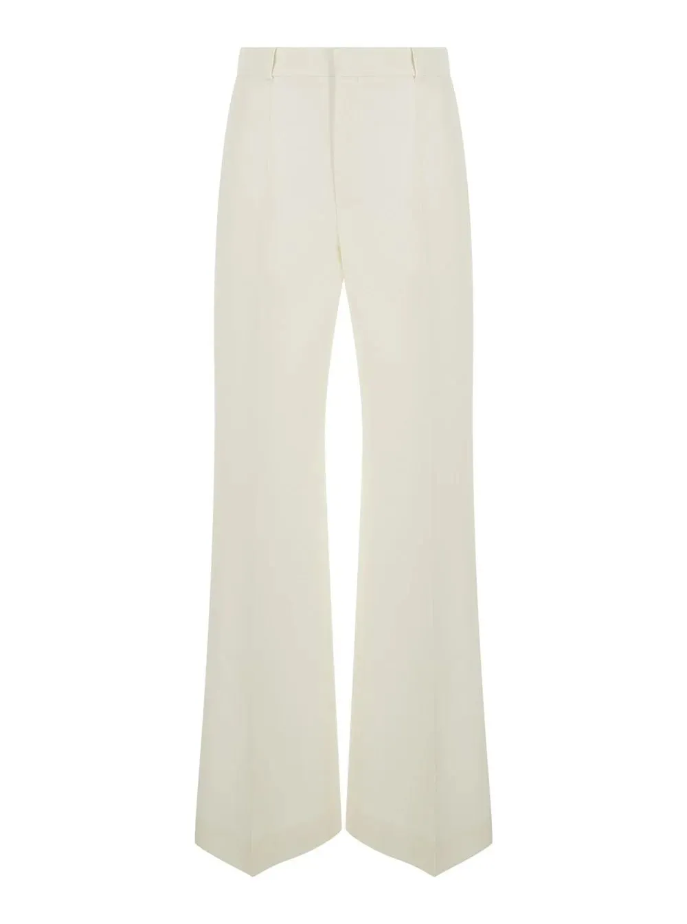 CHLOÉ Eden White Straight Leg Luxe Trousers