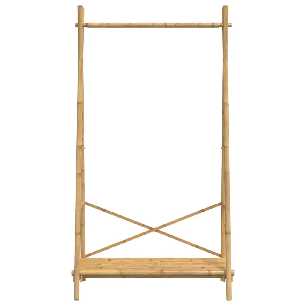 Clothes Rack with Shelf 102x50x190 cm Bamboo