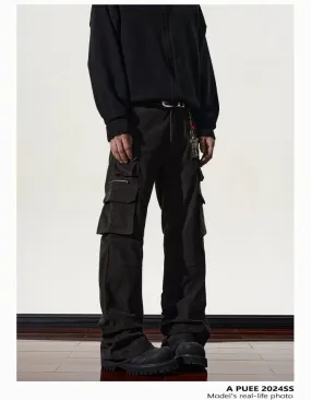 Corduroy Slim Fit Flared Cargo Pants