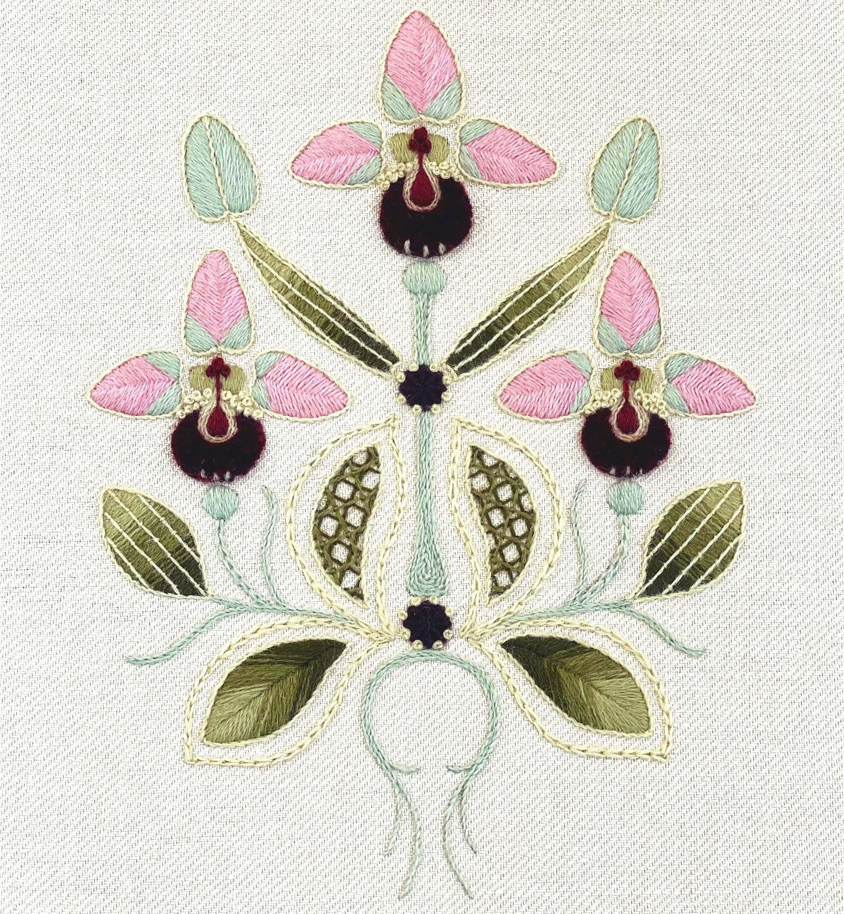 Crewel Work Embroidery Kit The Orchid Collector