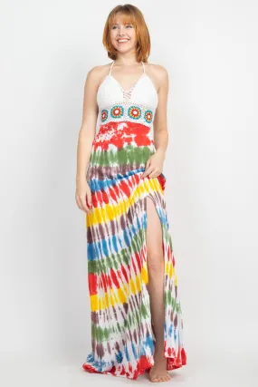 Crochet Tiedye Maxi Dress