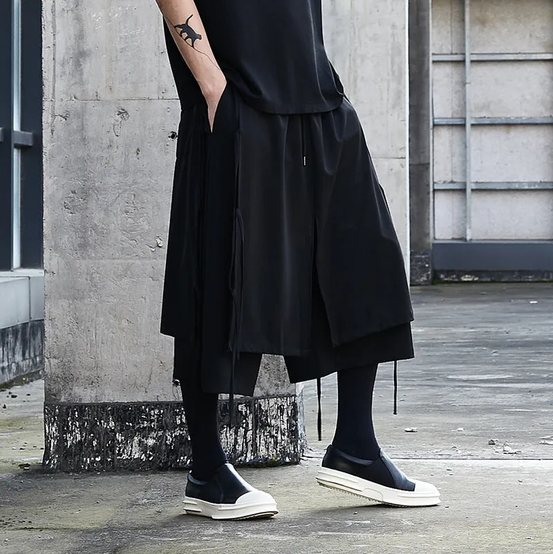 Cropped Culottes Wide Leg Casual Pants