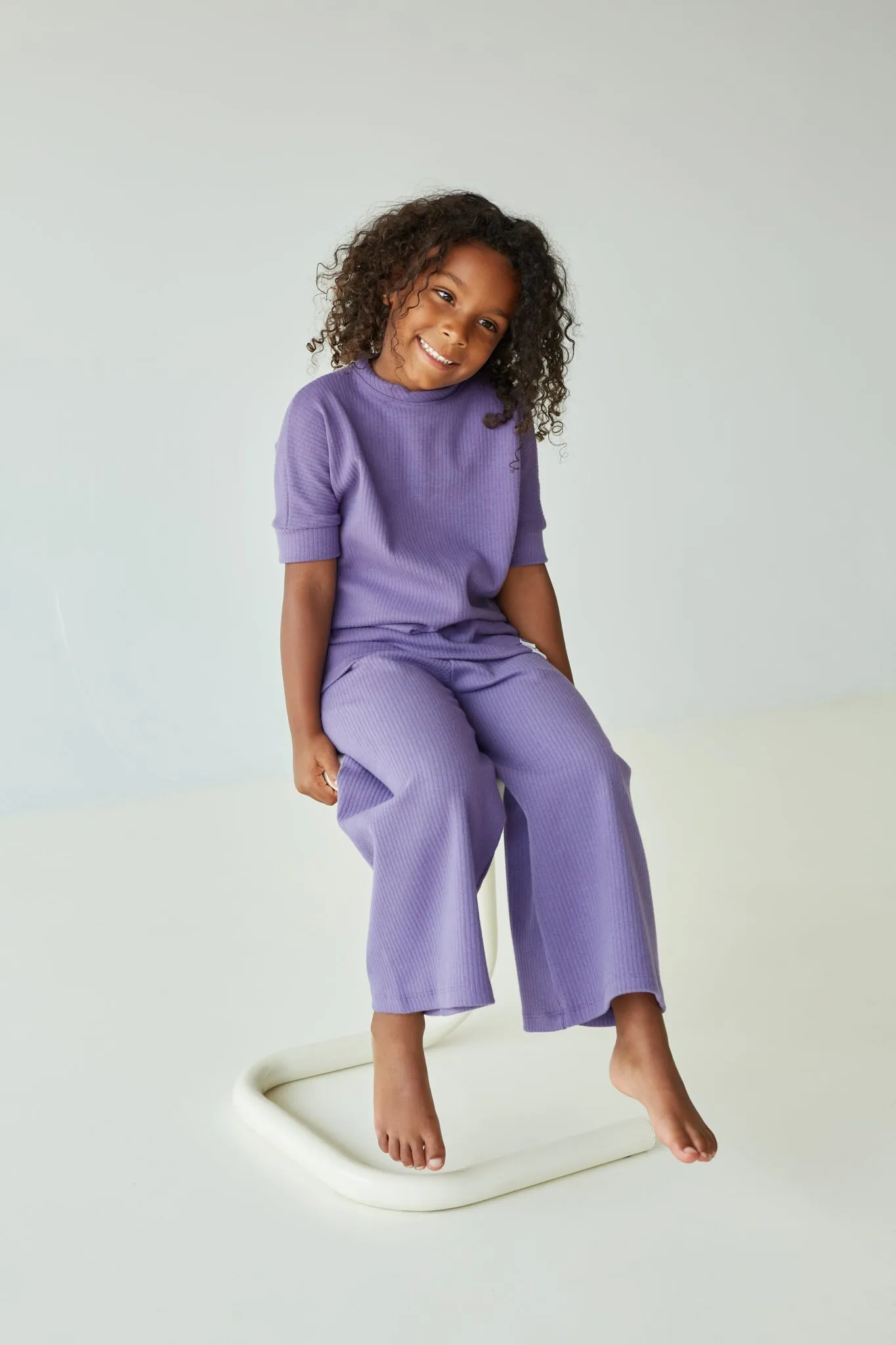 Danny Wide Leg Pants | Grape (6-8 years)