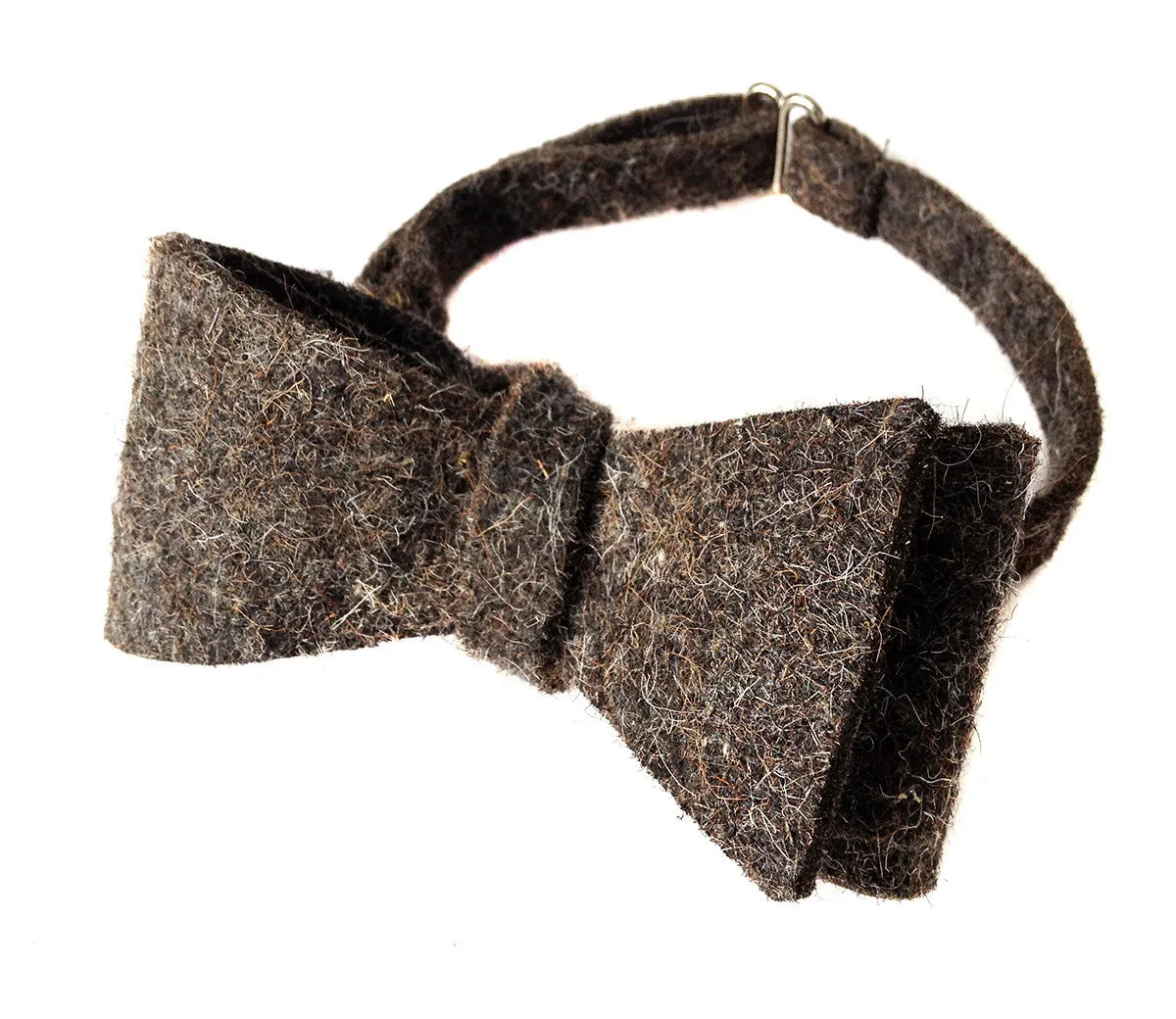 Dark Grey Industrial Felt Bow Tie