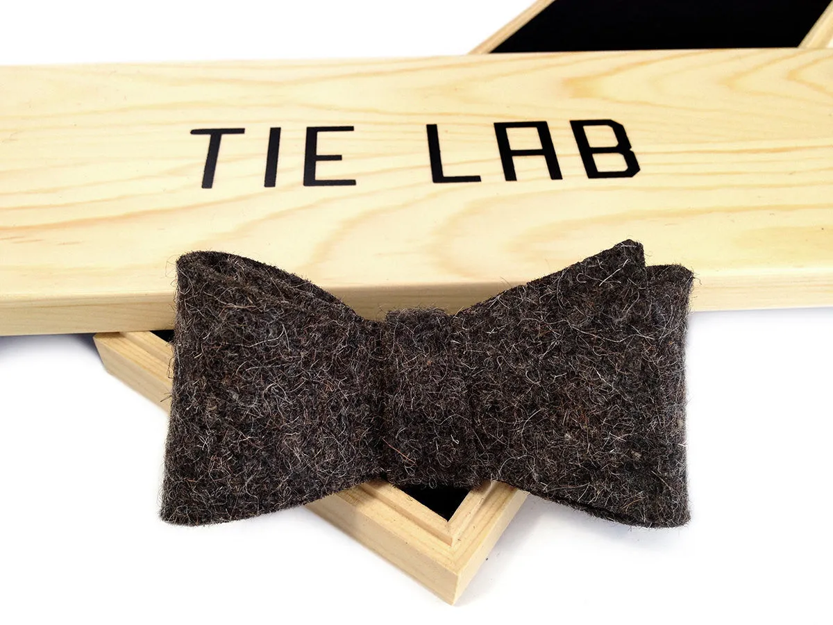 Dark Grey Industrial Felt Bow Tie